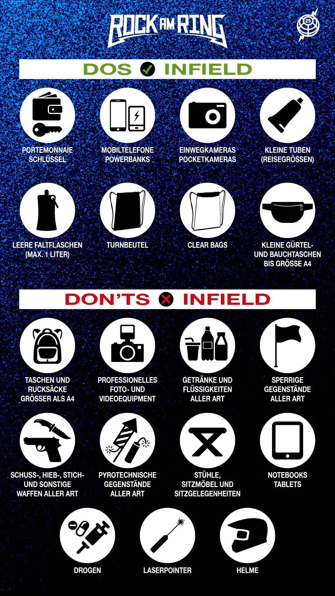 Rock am Ring Do's and Dont's Infield