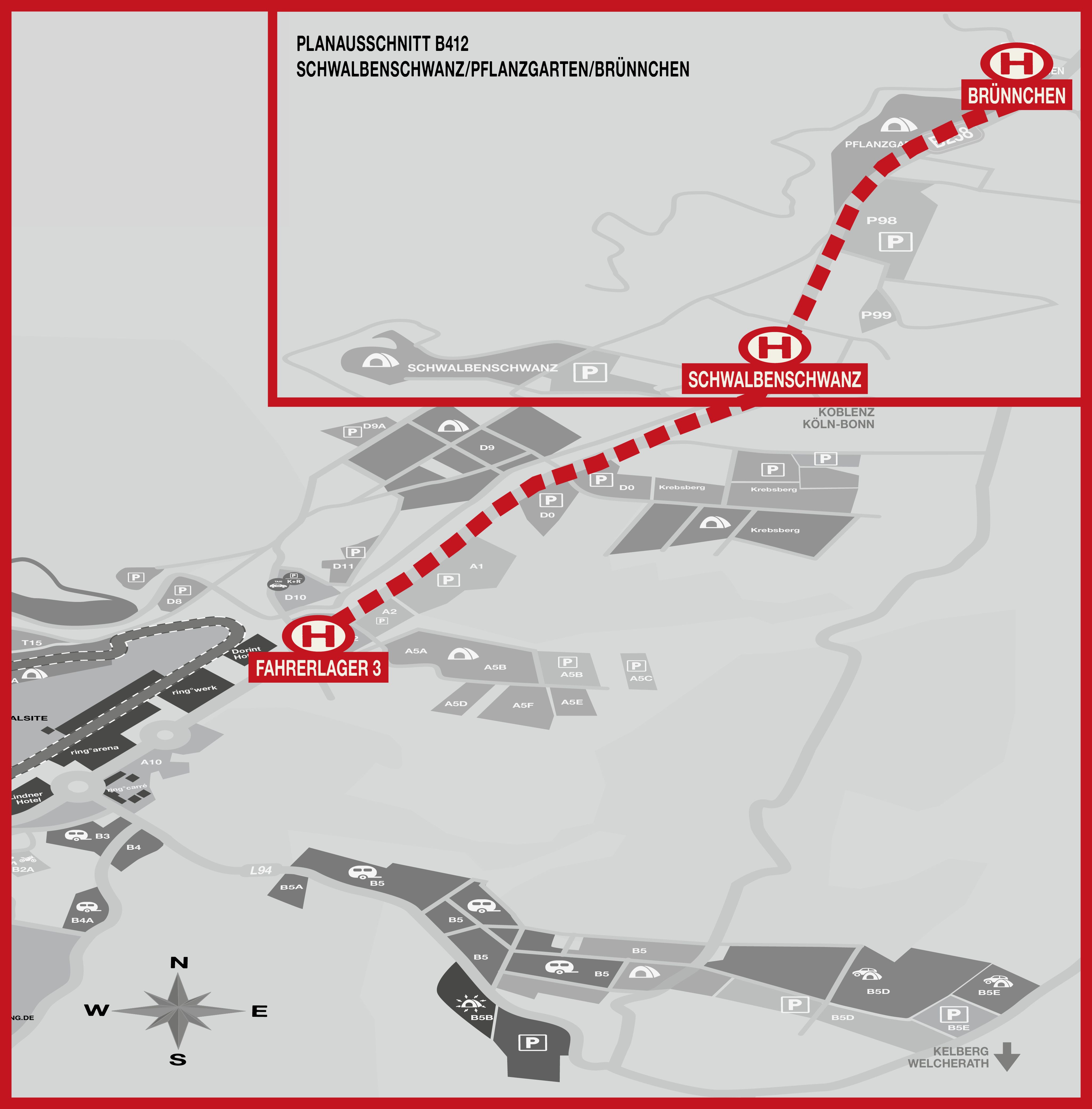 RAR Shuttles Linie Rot 2025
