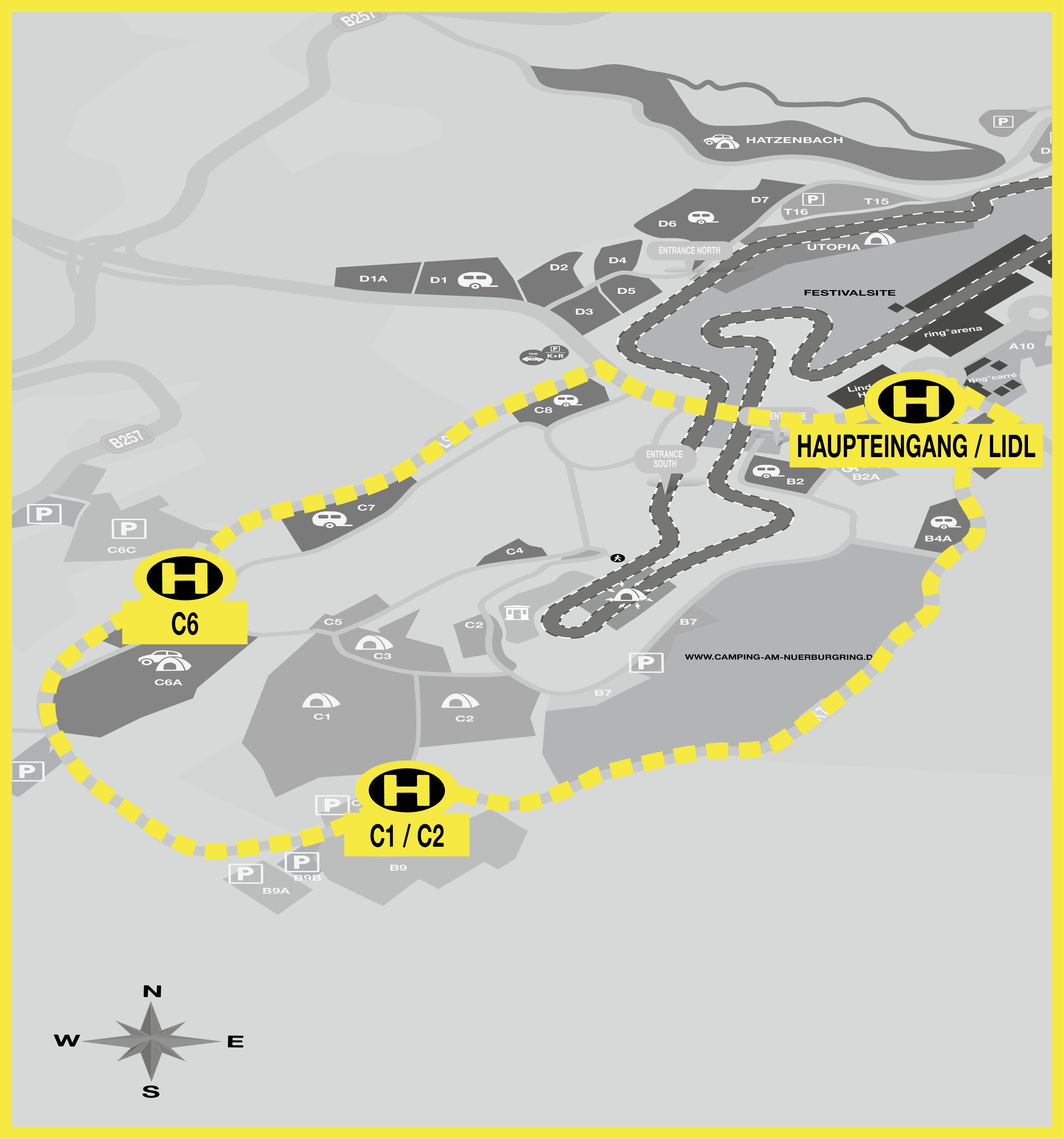 RAR Shuttles Linie Gelb 2025