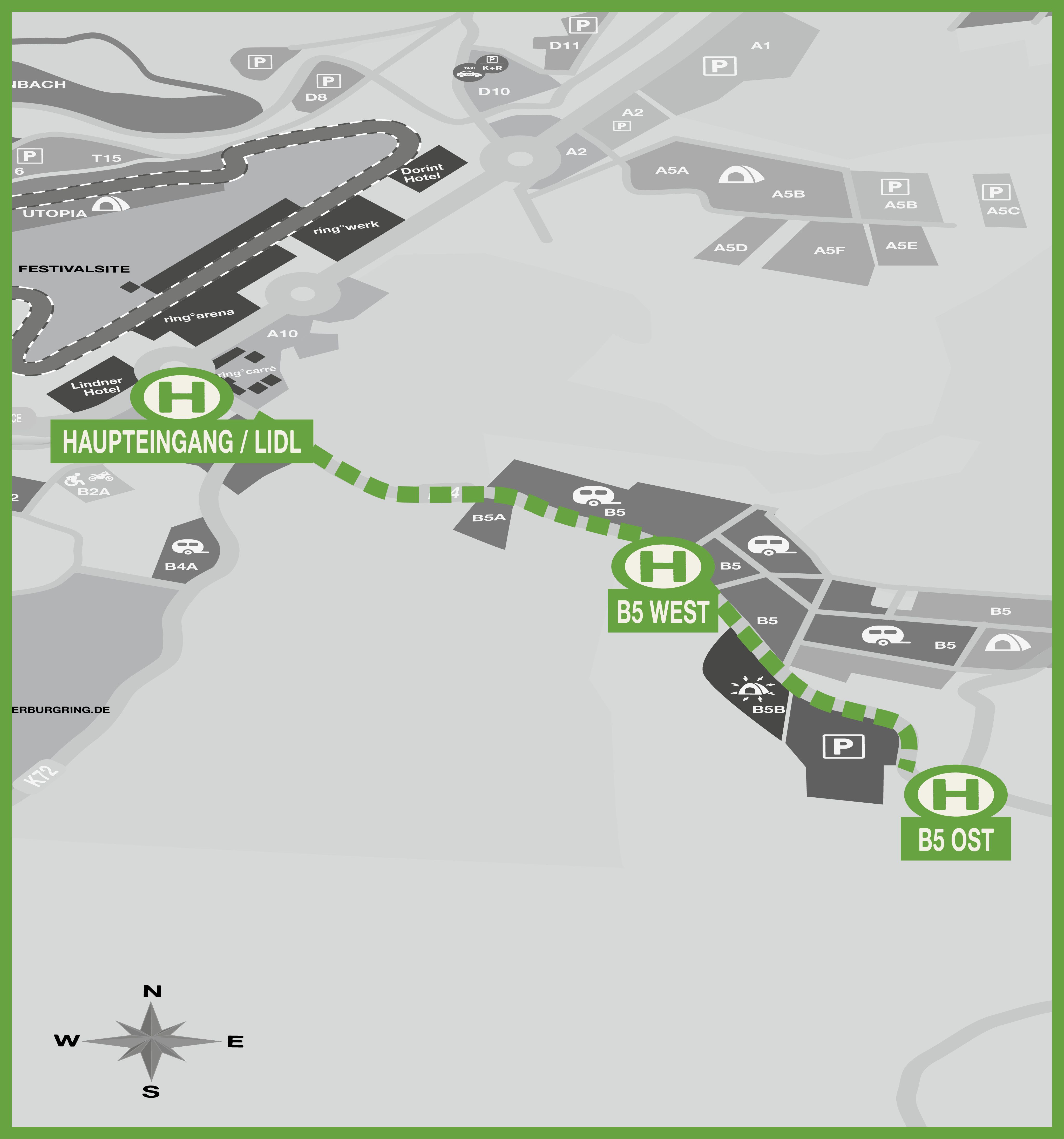 RAR Shuttles Linie Grün 2025